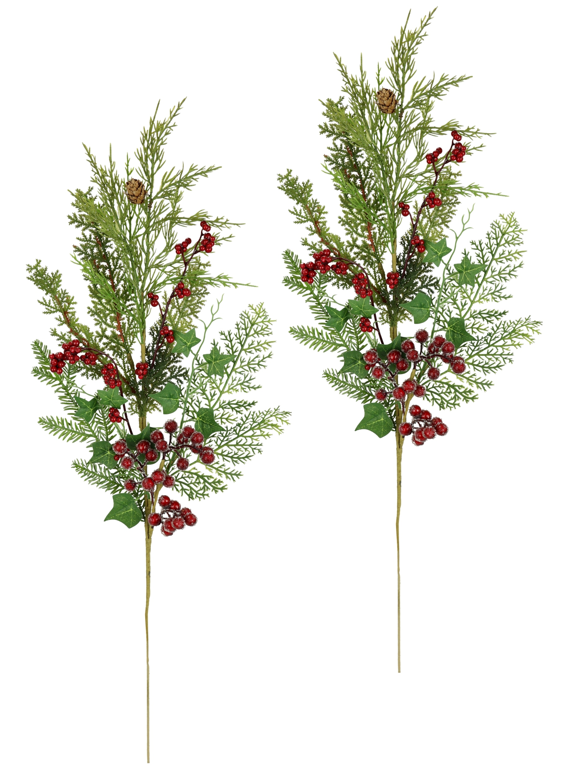 I.GE.A. Kunstzweig "Weihnachtszweig Tanne/Beeren/Efeu/Thuja", 2er Set Künstlicher Zweig Blume Weihnachtsdeko Dekozweig Dekoration I.GE.A. Kunstzweig "Weihnachtszweig Tanne/Beeren/Efeu/Thuja", 2er Set Künstlicher Zweig Blume Weihnachtsdeko Dekozweig Dekoration von I.Ge.A.