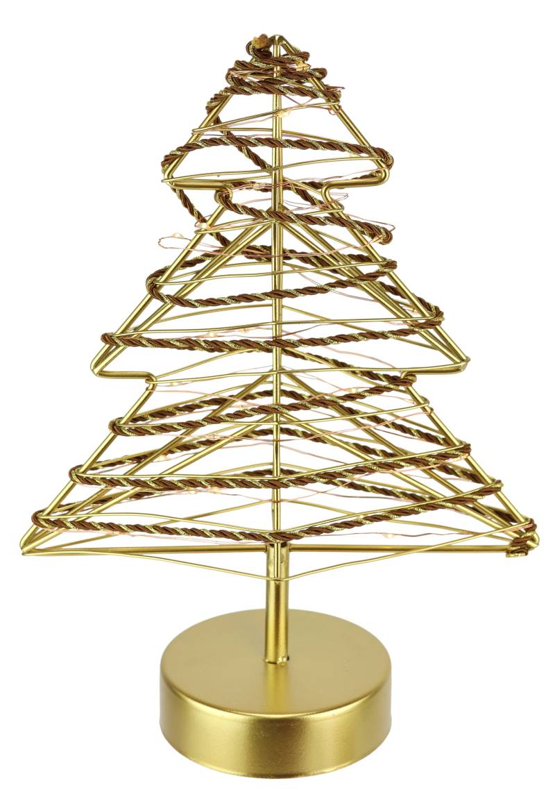 I.GE.A. LED-Dekofigur "LED-Dekoobjekt Baum" Tannenbaum Metall Gold warmweiß Timer Batteriebetrieb Weihnachtsdeko I.GE.A. LED-Dekofigur "LED-Dekoobjekt Baum" Tannenbaum Metall Gold warmweiß Timer Batteriebetrieb Weihnachtsdeko von I.Ge.A.