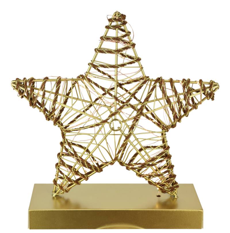 I.GE.A. LED-Dekofigur "LED-Dekoobjekt Stern" Metall Gold warmweiß Timer Batteriebetrieb Weihnachtsdeko Figur I.GE.A. LED-Dekofigur "LED-Dekoobjekt Stern" Metall Gold warmweiß Timer Batteriebetrieb Weihnachtsdeko Figur von I.Ge.A.
