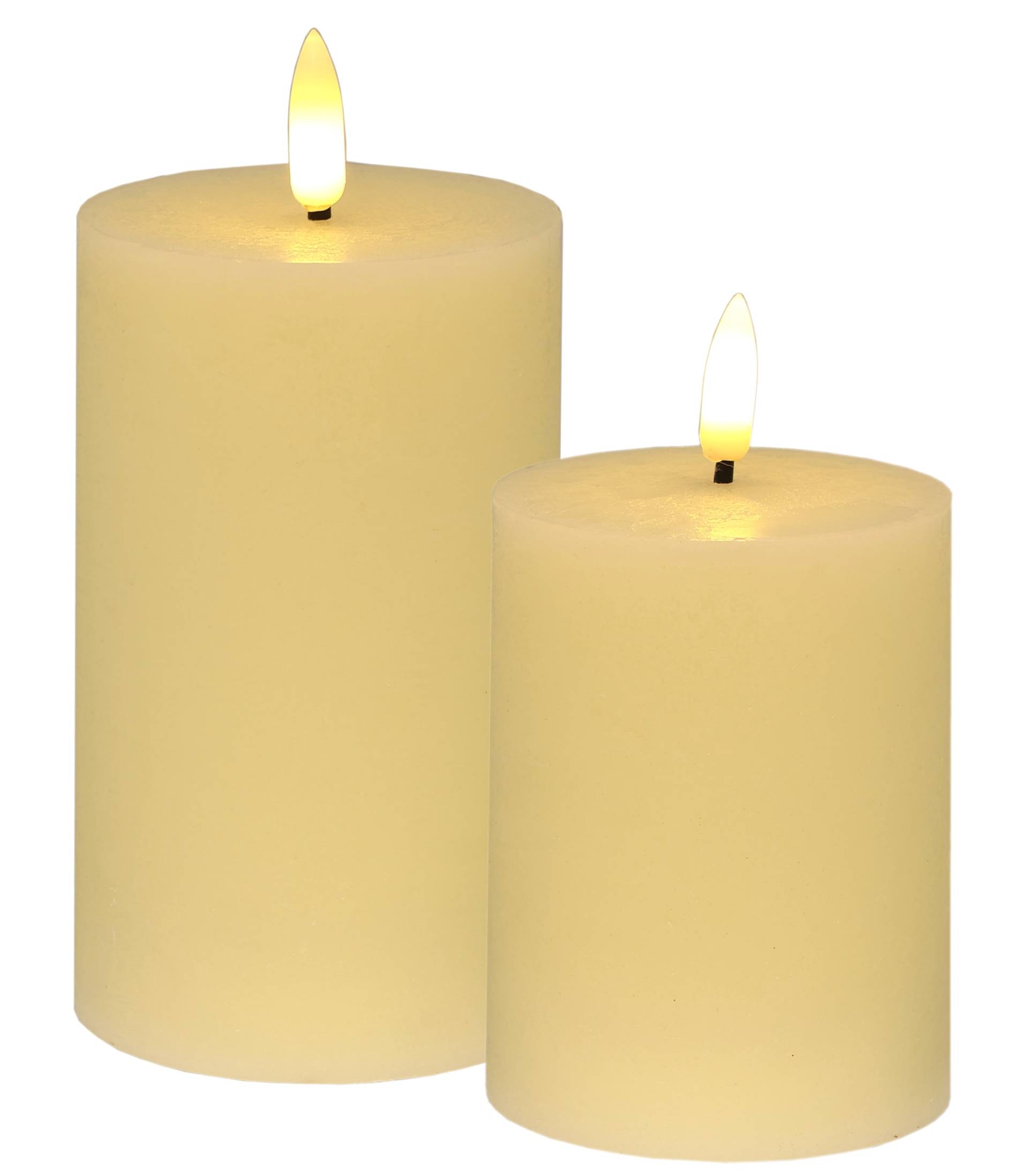 I.GE.A. LED-Kerze "LED Echtwachskerze 2er Set", Mit Timer Flackernd Stumpenkerze Adventskerzen Adventskranz I.GE.A. LED-Kerze "LED Echtwachskerze 2er Set", Mit Timer Flackernd Stumpenkerze Adventskerzen Adventskranz von I.Ge.A.