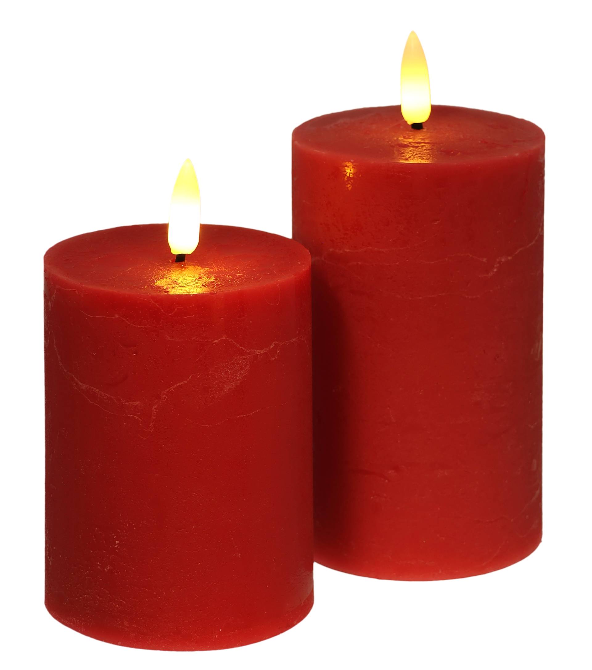 I.GE.A. LED-Kerze "LED Echtwachskerze 2er Set", Mit Timer Flackernd Stumpenkerze Adventskerzen Adventskranz I.GE.A. LED-Kerze "LED Echtwachskerze 2er Set", Mit Timer Flackernd Stumpenkerze Adventskerzen Adventskranz von I.Ge.A.