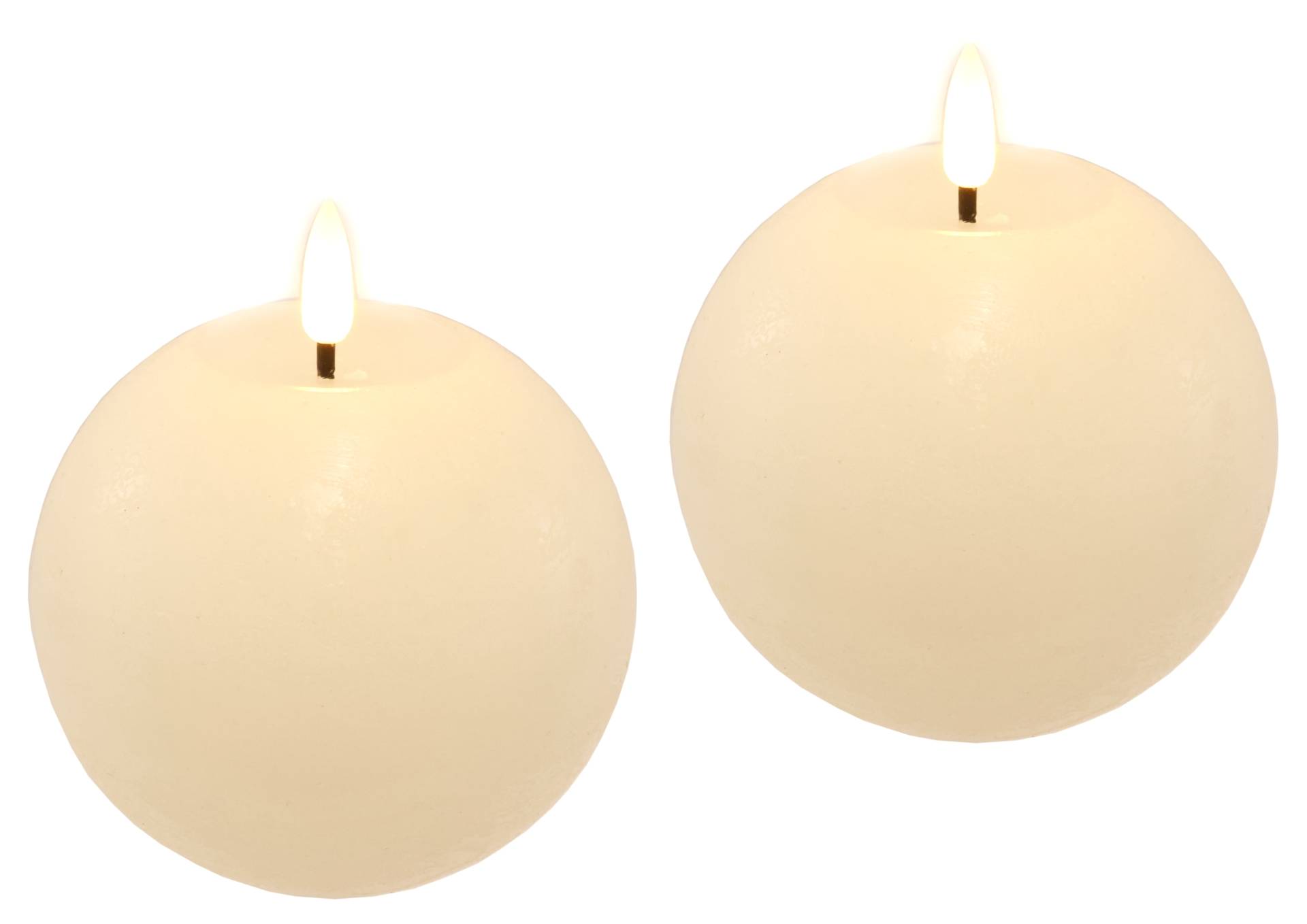 I.GE.A. LED-Kerze "LED Echtwachskerze 2er Set" Mit Timer Flackernd Stumpenkerze Adventskerzen Adventskranz von I.Ge.A.