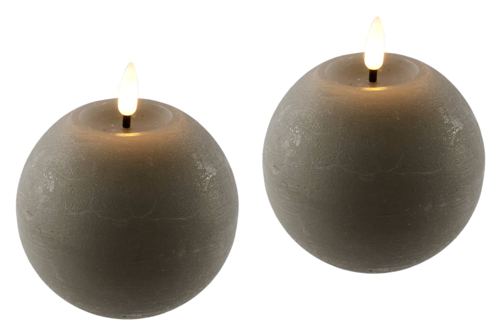 I.GE.A. LED-Kerze "LED Echtwachskerze 2er Set" Mit Timer Flackernd Stumpenkerze Adventskerzen Adventskranz von I.Ge.A.