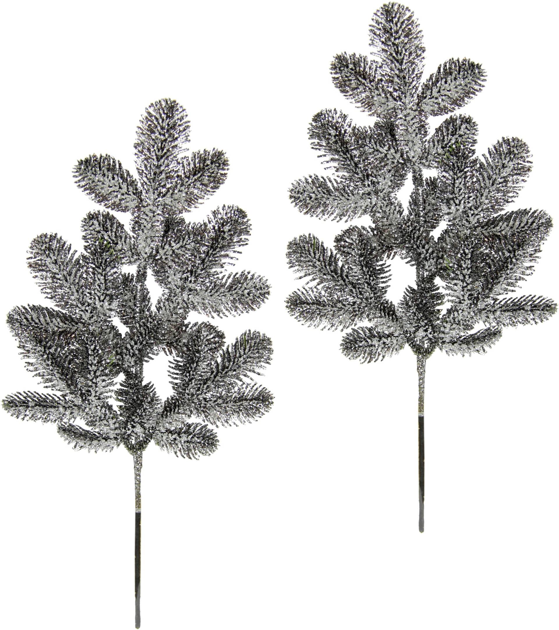 I.GE.A. Winterliche Kunstpflanze "Kunstzweig mit Glitter, in Frost-Optik", geeist, 2er Set, schwarz, Weihnachtsdeko I.GE.A. Winterliche Kunstpflanze "Kunstzweig mit Glitter, in Frost-Optik", geeist, 2er Set, schwarz, Weihnachtsdeko von I.Ge.A.