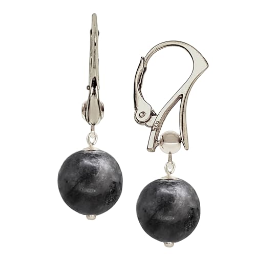 I.L.U.S Stein Kristall Ohrringe Silber 925 mit Labradorit Schmuck-Tropfen Ohrhänger-Edelstein Geschenke für Frauen-Ohrschmuck Silber 925 Hängend von I.L.U.S