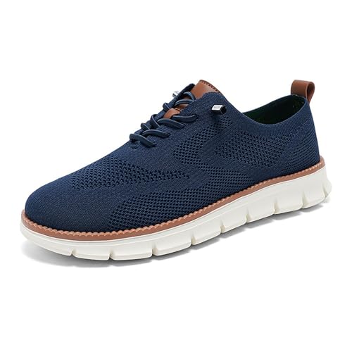 IAKAEUI Herren-Slip-on-Schuhe, Lässige Business-Bequemschuhe, Walking-Wearbreeze-Schuhe(Color:Blu,Size:46 EU) von IAKAEUI