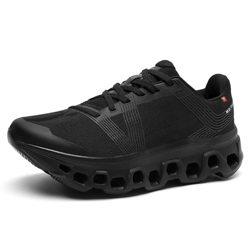 IAKAEUI Herren-Wanderschuhe, Leichte Sneaker, Freizeitschuhe – Große Breite, Maximale Dämpfung(Color:Black,Size:EU 42) von IAKAEUI