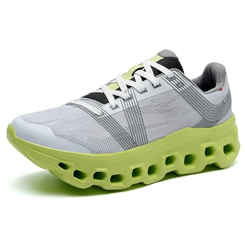 IAKAEUI Herren-Wanderschuhe, Leichte Sneaker, Freizeitschuhe – Große Breite, Maximale Dämpfung(Color:Gray Green,Size:EU 44) von IAKAEUI