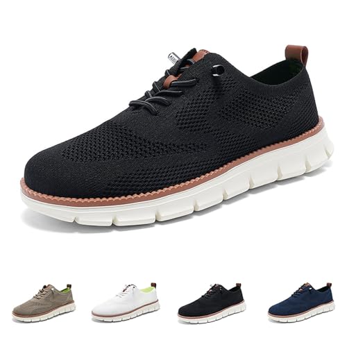 IAKAEUI Slip-On-Schuhe für Herren, Wearbreeze-Schuhe für Herren, Urban-Schuhe, Bequeme Orthopädische Schuhe(Color:Black,Size:46 EU) von IAKAEUI