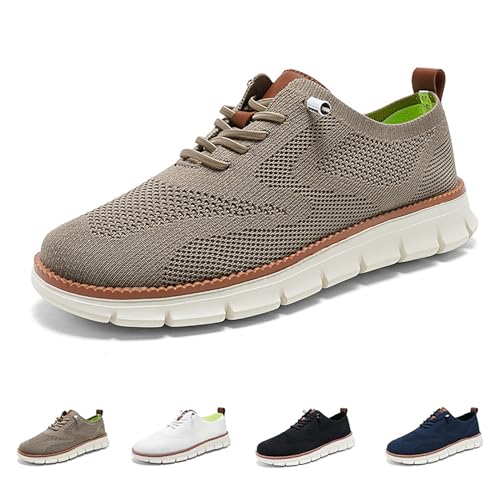 IAKAEUI Slip-on-Wearbreeze-Schuhe für Herren, Äußerst Bequeme, Atmungsaktive Orthopädische Wanderschuhe(Color:Khaki,Size:48 EU) von IAKAEUI