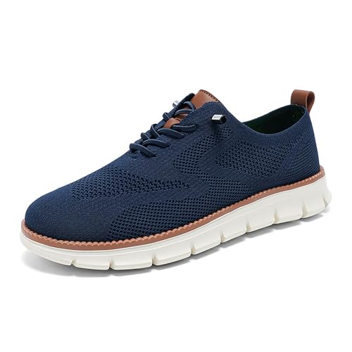 IAKAEUI Wearbreeze-Schuhe für Herren, Urban-Schuhe, Bequeme Mesh-Sneaker, Business-Walking-Schuhe mit Fußgewölbeunterstützung(Color:Blu,Size:48 EU) von IAKAEUI