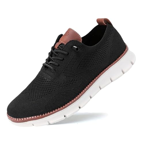 Ultrabequeme Slip-on-Schuhe für Herren, Lässige Atmungsaktive Mesh-Wanderschuhe Wearbreeze Shoes(Color:Black,Size:41 EU) von IAKAEUI