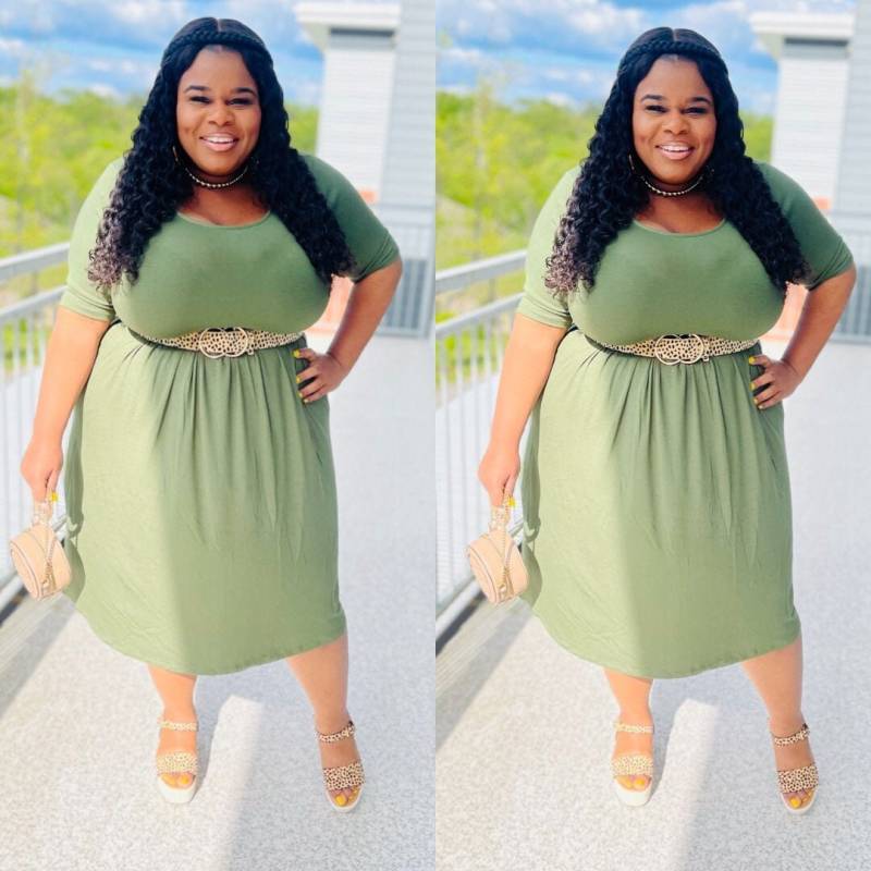 Basic Slay Kleid | Grün von IAMCURVYGLAM