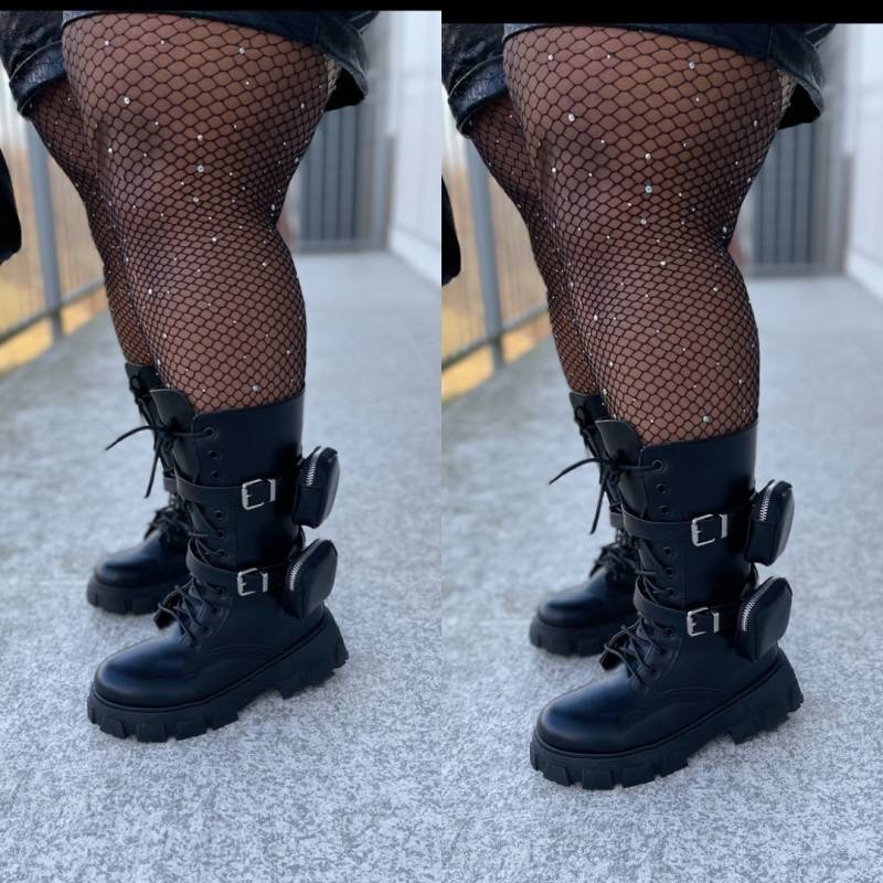 Milly Kampfstiefel von IAMCURVYGLAM