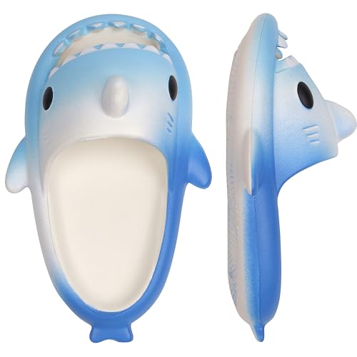 IASKDIN Hai Badelatschen Jungen Mädchen Shark Sildes Slippers Damen Herren Dusch Badeschuhe Lustig Sommer Strand Hausschuhe rutschfeste Badesandalen Kinder Badeschlappen von IASKDIN
