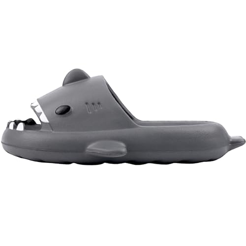 IASKDIN Hai Badelatschen Jungen Mädchen Shark Slippers Dusch und Badeschuhe Lustig Sommer Strand Hausschuhe Rutschfeste Badesandalen Kinder Badeschlappen von IASKDIN