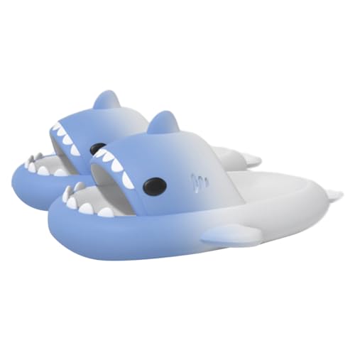 IASKDIN Hai Badelatschen Jungen Mädchen Shark Slippers Dusch und Badeschuhe Lustig Sommer Strand Hausschuhe Rutschfeste Badesandalen Kinder Badeschlappen von IASKDIN