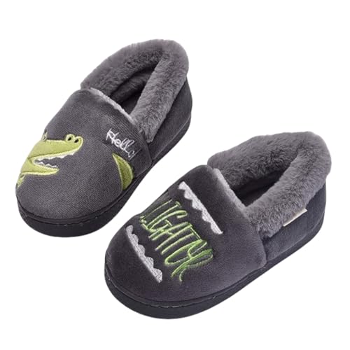 IASKDIN Hausschuhe Mädchen Jungen Pantoffeln Plüsch Warme Rutschfest Baumwolle Innenbereich Winterschuhe für Kinder von IASKDIN