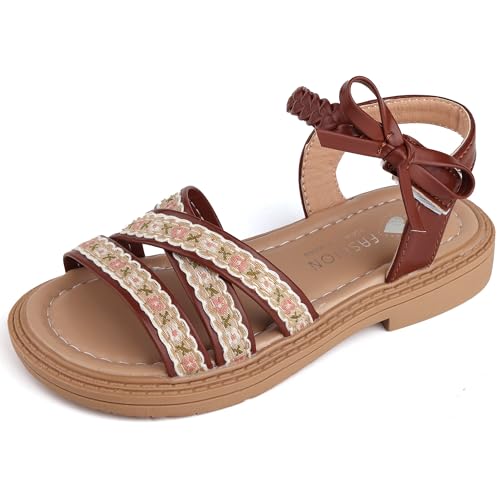 IASKDIN Sandalen Mädchen Blumen Sandals Sommer Strandsandalen von IASKDIN