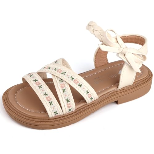 IASKDIN Sandalen Mädchen Blumen Sandals Sommer Strandsandalen von IASKDIN