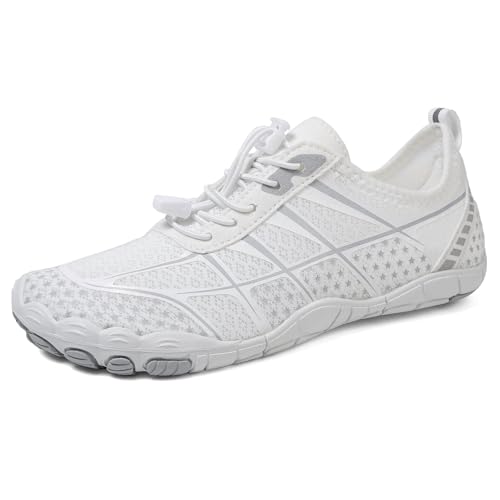 IASKDIN Wasserschuhe Herren Damen Badeschuhe Schnelltrocknend Leichte Aquaschuhe mit Drainagelöchern Rutschfester Sohle für Schwimmen,Strand,Wassersport,Größe 36-47 von IASKDIN