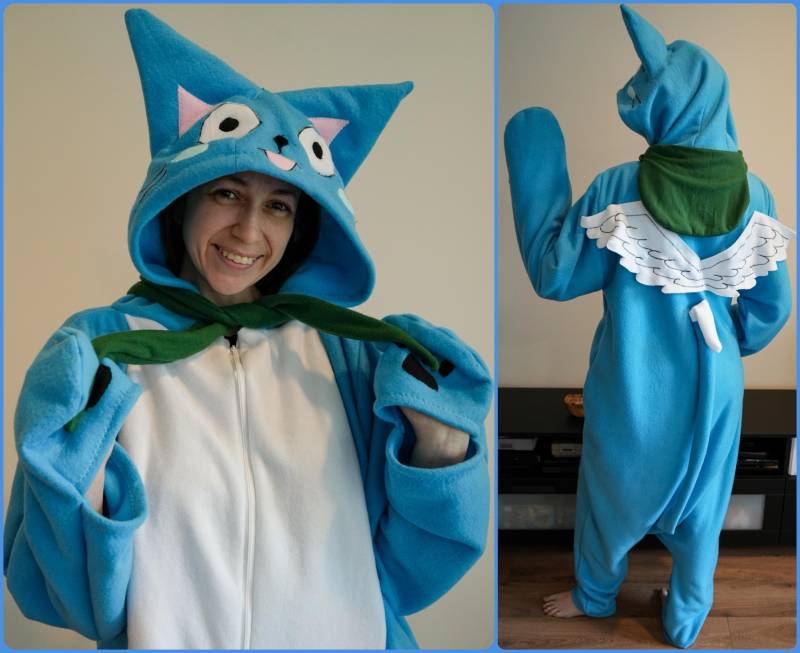 Glückliche Inspirierte Fairy Tail Maßgefertigte Kigurumi/Onesie Glückliche Inspirierte Fairy Tail Maßgefertigte Kigurumi/Onesie von IAmCozyDesigns
