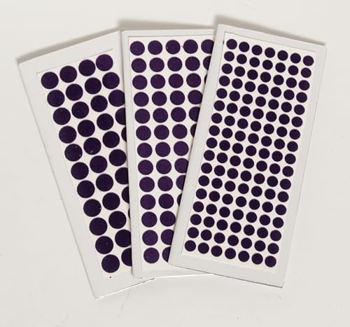 IBA Indianbeautifulart 3Er-Pack (228 Stück), Violette Stirnaufkleber Bindiya Bindis, Rundes Selbstklebendes Bindi, Stirnschmuck Für Frauen, Indisches Bindiya-Stirn-Tika von IBA Indianbeautifulart
