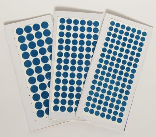 IBA Indianbeautifulart 3Er-Pack (247 Stück), Blaue Stirnaufkleber Bindiya Bindis, Rundes Selbstklebendes Bindi, Stirnschmuck Für Frauen, Indisches Bindiya-Stirn-Tika von IBA Indianbeautifulart