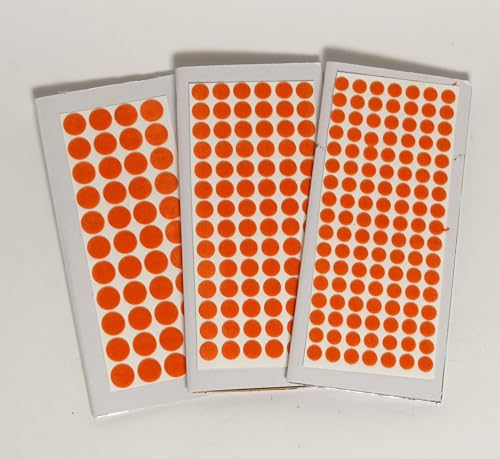 IBA Indianbeautifulart 3Er-Pack (247 Stück), Orangefarbene Stirnaufkleber Bindiya Bindis, Rundes Selbstklebendes Bindi, Stirnschmuck Für Frauen, Indisches Bindiya-Stirn-Tika von IBA Indianbeautifulart