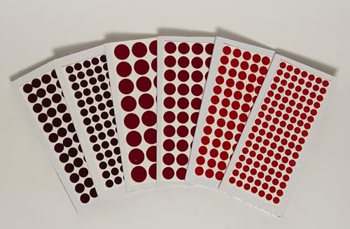 IBA Indianbeautifulart 6Er-Pack (392 Stück), Kastanienbraune Stirnaufkleber Bindiya Bindis, Rundes Selbstklebendes Bindi, Stirnschmuck Für Frauen, Indisches Bindiya-Stirn-Tika von IBA Indianbeautifulart