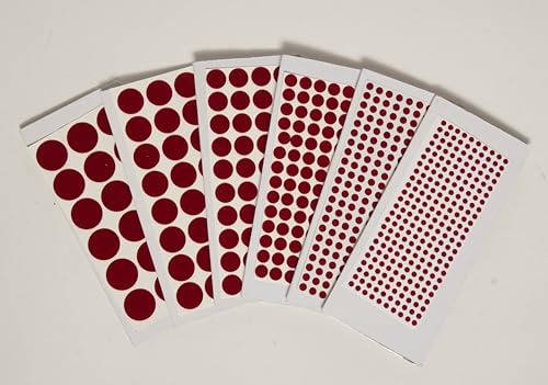 IBA Indianbeautifulart 6Er-Pack (582 Stück), Kastanienbraune Stirnaufkleber Bindiya Bindis, Rundes Selbstklebendes Bindi, Stirnschmuck Für Frauen, Indisches Bindiya-Stirn-Tika von IBA Indianbeautifulart