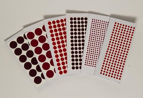 IBA Indianbeautifulart 6Er-Pack (587 Stück), Kastanienbraune Stirnaufkleber Bindiya Bindis, Rundes Selbstklebendes Bindi, Stirnschmuck Für Frauen, Indisches Bindiya-Stirn-Tika von IBA Indianbeautifulart