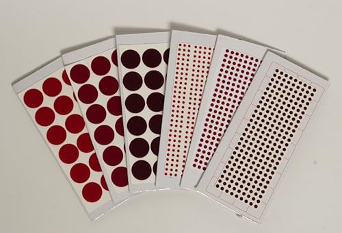 IBA Indianbeautifulart 6Er-Pack (926 Stück), Kastanienbraune Stirnaufkleber Bindiya Bindis, Rundes Selbstklebendes Bindi, Stirnschmuck Für Frauen, Indisches Bindiya-Stirn-Tika von IBA Indianbeautifulart