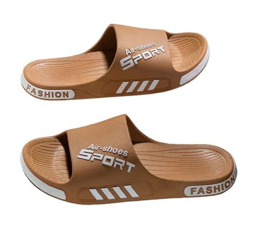 IBAIOU Plus Size Herren Slide Sandalen Hausschuhe Mode Badezimmer Sandalen Duschschuhe Pool Strand Slides Sandalen, Braun, 39.5/40 EU von IBAIOU