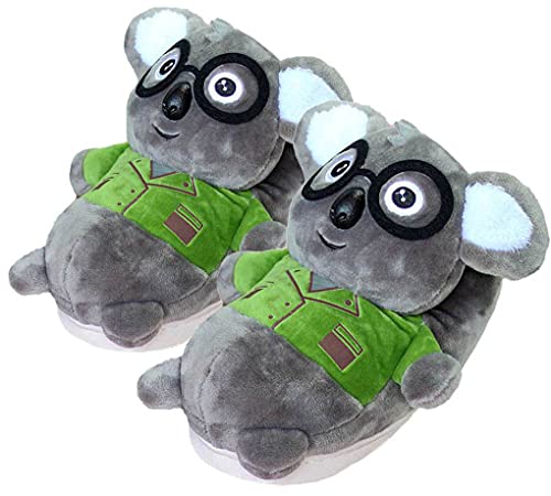 IBAIOU unisex Cartoon pelzigen Tier Hausschuhe Schuhe für Erwachsene Kinder Winter warme Soft Cozy Animal Styling Flanell-Heimschuhe,M,Koala von IBAIOU