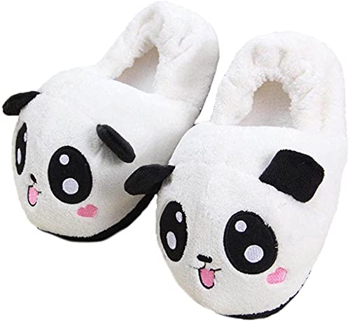 IBAIOU unisex Cartoon pelzigen Tier Hausschuhe Schuhe für Erwachsene Kinder Winter warme Soft Cozy Animal Styling Flanell-Heimschuhe,M,panda von IBAIOU