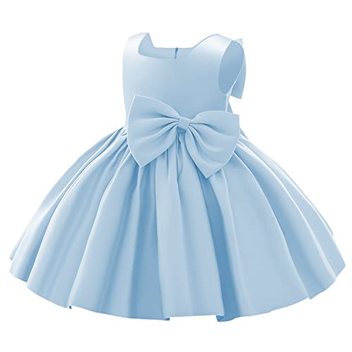 Baby Mädchen Kleine Mädchen Bowknot Tutu Prinzessin Ballkleid Formelles Ballkleid Geburtstag Hochzeit Party Taufe Kleider, hellblau, 6-12 Monate von IBAKOM