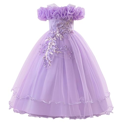 IBAKOM Blumenmädchenkleid Mädchen festlich für Hochzeit: Ärmellos Sommerkleid mit Blumen lang - Tüll Prinzessinkleid für Kinder 7-12 Jahre helllila 10 Jahre IBAKOM Blumenmädchenkleid Mädchen festlich für Hochzeit: Ärmellos Sommerkleid mit Blumen lang - Tüll Prinzessinkleid für Kinder 7-12 Jahre helllila 10 Jahre von IBAKOM