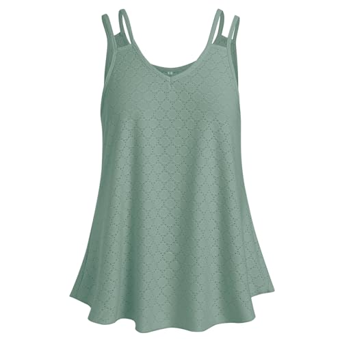 IBAKOM Tank Top Damen Crop Tops Damen Sport Tanktops Sommer Spaghetti Oberteile Top Ärmellose Blusentop Basic Crop Top für Damen von IBAKOM