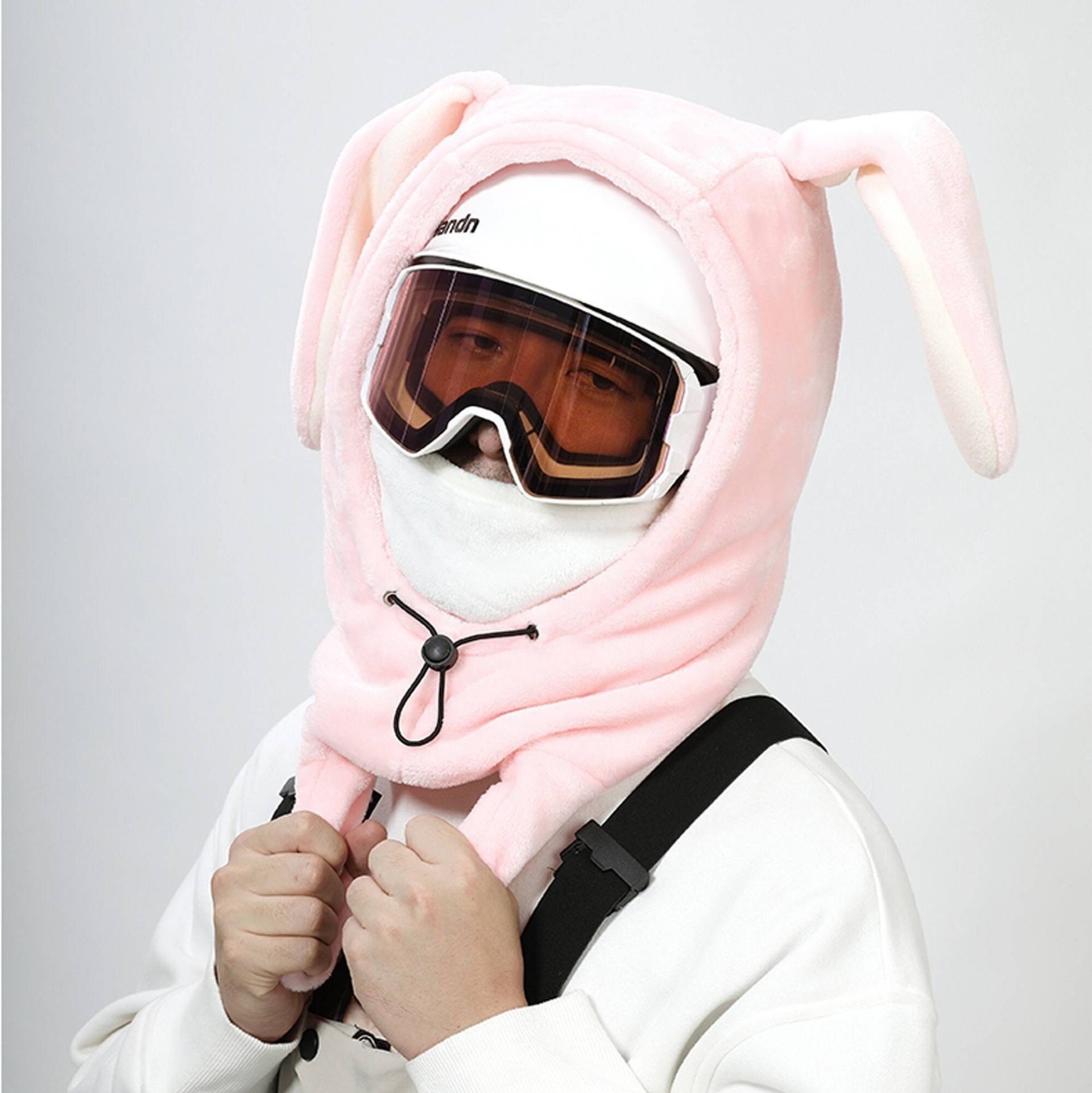 Rosa Hase Maske Balaclava Für Erwachsene, Bewegliche Ohren Hüte, Ski Fahren/Snowboard Balaclava, Haube Kinder, Helmbedeckung von IBAOS