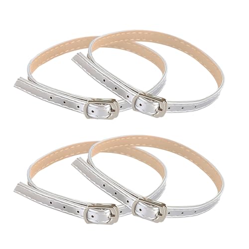 IBEIKE Elastische High Heels Schuhriemen – 2 Paar abnehmbare Lederriemen mit Schnallen, verstellbare PU-Leder-Ersatz-Knöchelriemen für Absätze, lose Schuhe für Frauen Mädchen, silber, 2 Pair (Pack of IBEIKE Elastische High Heels Schuhriemen – 2 Paar abnehmbare Lederriemen mit Schnallen, verstellbare PU-Leder-Ersatz-Knöchelriemen für Absätze, lose Schuhe für Frauen Mädchen, silber, 2 Pair (Pack of von IBEIKE