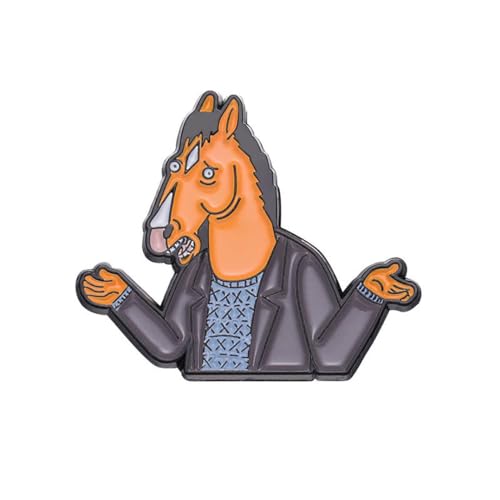 BoJack Horseman Brosche Cartoon Characters Metall Abzeichen Pins Schmuck Mode Tasche Anhänger Für Männer Frauen (A) von IBENTO
