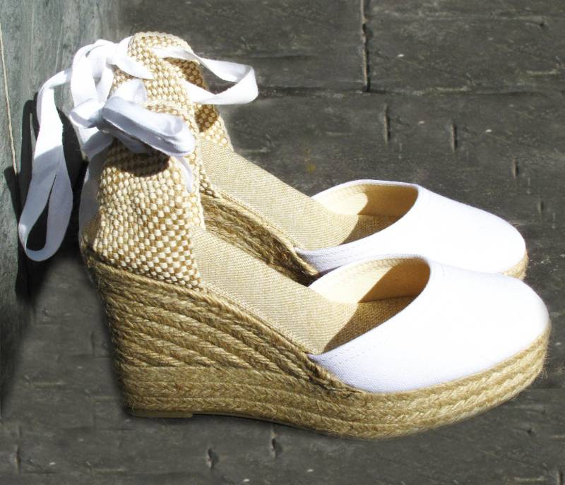 High Wedge Schnürung Damen Espadrilles Aus Bio-Baumwolle von IBIZENCAS