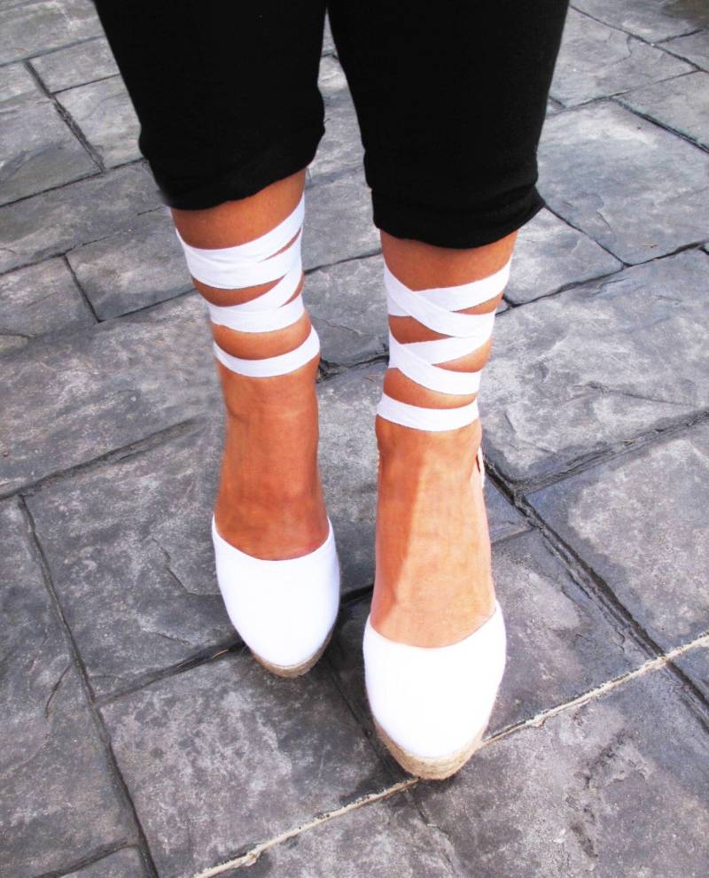 High Wedge Schnürung Damen Espadrilles Aus Bio-Baumwolle von IBIZENCASshoes