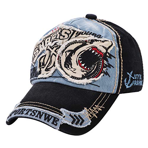 Baseball Cap Damen Baseballkappe Faltbare Baumwolle Kappe Jungen Herren Baseballmütze Patch Schirmmütze Sonnenschutz Baseball Vintage Hip-Hop Snapback Liebhaber Bestickte Hut für Sport Reisen Camping von IBLUELOVER