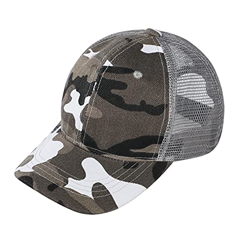 Baseball Cap Junge Trucker Kappe Mesh Sonnenhut Verstellbar Snapback Cap Druckverschluss Schirmmütze Atmunsaktiv Outdoor Sommerhut Kinder Baseballkappe UV Schutz Basecap für Sport Radfahren Camping von IBLUELOVER