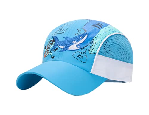 Baseball Cap Mädchen Junge Baseballmütze Kinder Sommer Sonnenhut Schnell Trocknend Hut Verstellbar Schirmmütze Snapback Cap Anti-UV Baseball Kappen Reisen Outdoor Baseballkappe Sport Strand Basecap von IBLUELOVER