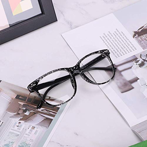 Brille Brillengestelle Ohne Sehstärke Voll Rahmen Stern Pantobrille Streberbrille Fensterglas Nerdbrille Damen Herren Ebenenspiegel Brillefassung Lesebrille Winddicht Leicht Vintage Transparent von IBLUELOVER