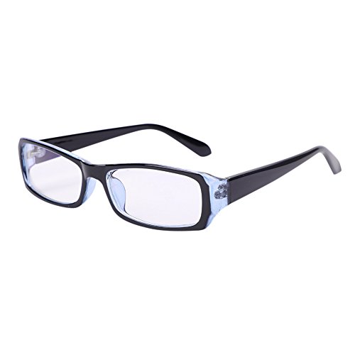 Brille ohne Sehstärke Blaufilterbrille Schmal Rahmen Brillengestelle BlauLicht UVSchutz Nerdbrille Strahlenschutz Streberbrille Ebenenspiegel Pantobrille Herren Damen Computerbrille Bildschirmbrille von IBLUELOVER