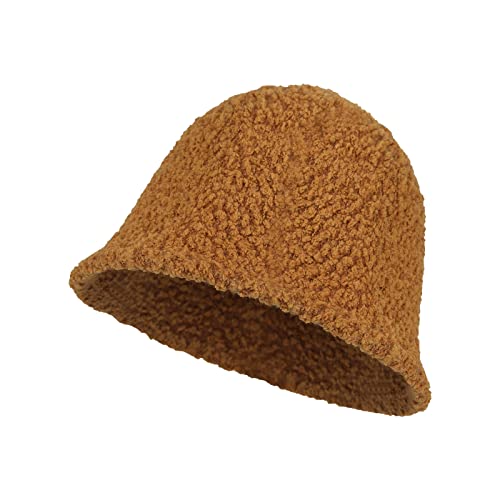 Fischerhüte Winter Eimer Hut Damen Mädchen Fischermütze Warm Bucket Hat Verdickt Breite Krempe Hut Modisch Strickmützen Winddicht Damenhut Outdoor Freizeit Glockenhut für Reisen Wandern Radfahren von IBLUELOVER